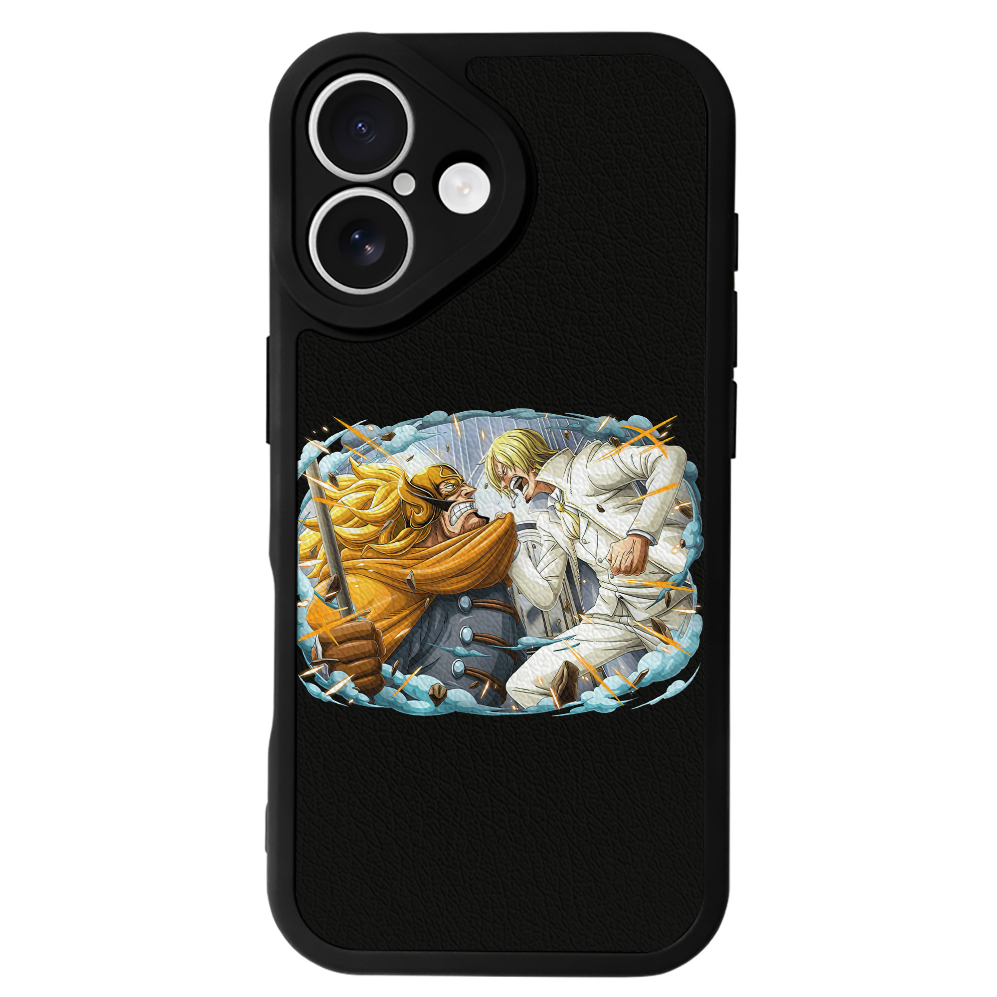 （画像用） ワンピース サンジ ONE PIECE Sanji 【iPhone 16シリーズ対応】シリコンスマホケース（レザー調） 材質：シリコン